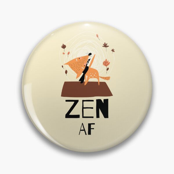Item preview, Zen AF Fox Funny Yoga Posture Sticker designed and sold by WellspringXflow.