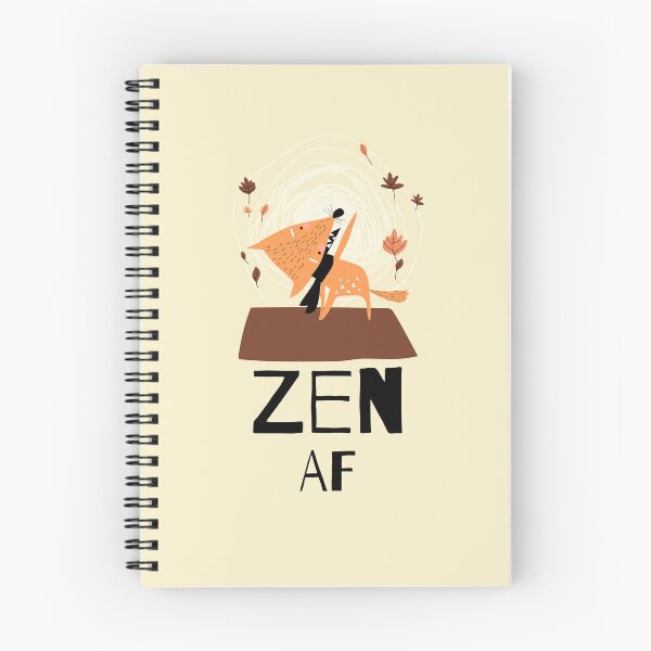 Item preview, Zen AF Fox Funny Yoga Posture Sticker designed and sold by WellspringXflow.