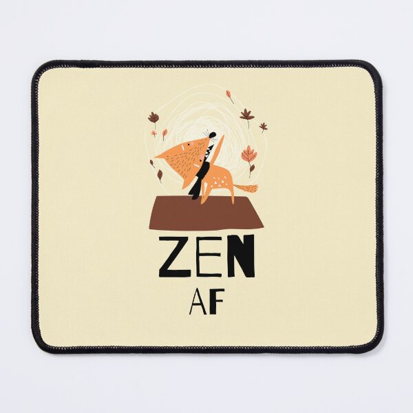 Item preview, Zen AF Fox Funny Yoga Posture Sticker designed and sold by WellspringXflow.