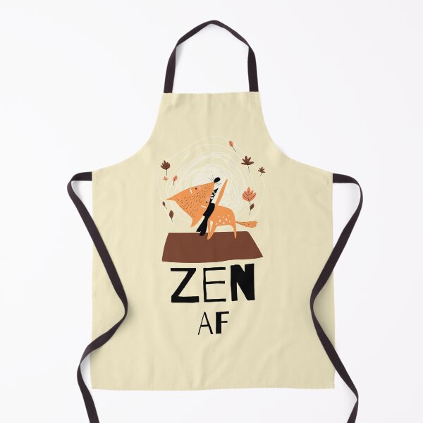 Item preview, Zen AF Fox Funny Yoga Posture Sticker designed and sold by WellspringXflow.