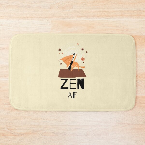 Item preview, Zen AF Fox Funny Yoga Posture Sticker designed and sold by WellspringXflow.