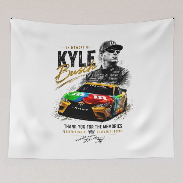 Item preview, RIP Kyle Busch Rowdy Tribute In Memory Motorsport Graphic designed and sold by STVSpinsDesign.