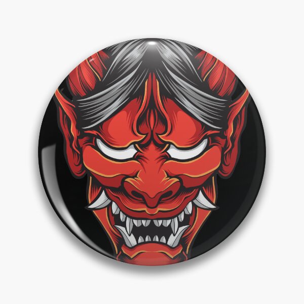 Item preview, Red Oni Demon Mask Japanese Folklore Art designed and sold by WATEKE.