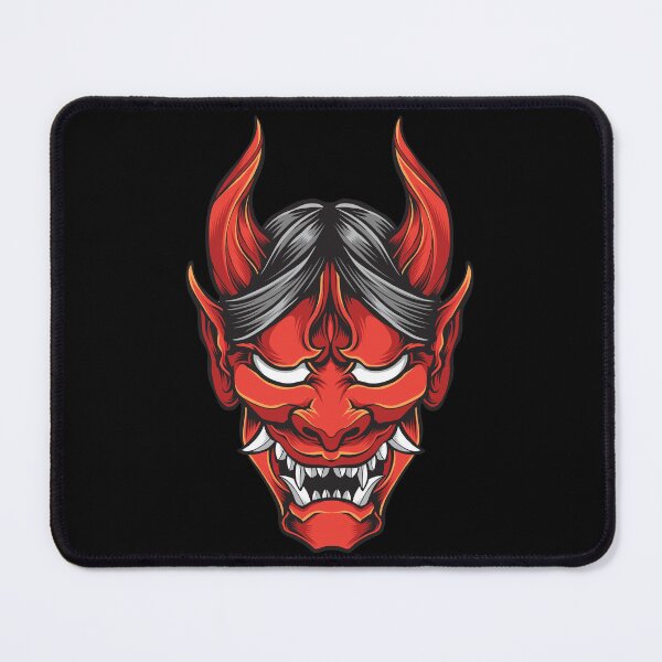 Item preview, Red Oni Demon Mask Japanese Folklore Art designed and sold by WATEKE.