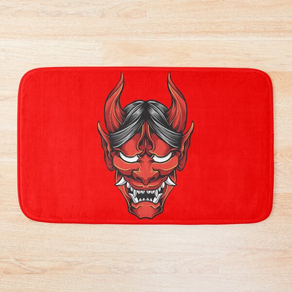 Item preview, Red Oni Demon Mask Japanese Folklore Art designed and sold by WATEKE.