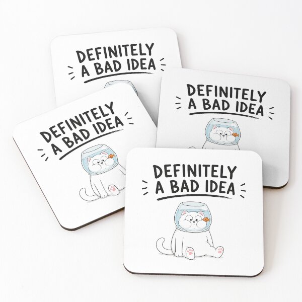 Item preview, Definitely A Bad Idea Funny Cat Shirt | Cute Goldfish Bowl Meme Design designed and sold by Unik Design.
