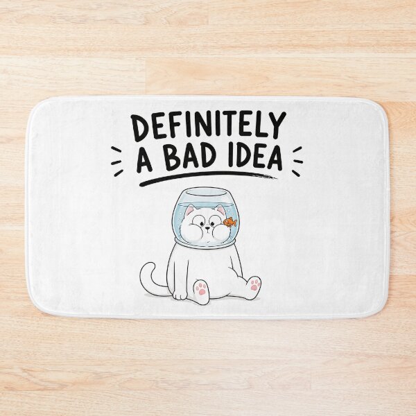 Item preview, Definitely A Bad Idea Funny Cat Shirt | Cute Goldfish Bowl Meme Design designed and sold by Unik Design.