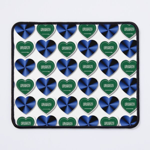 Item preview, Saudi Arabia Flag Heart Pattern designed and sold by IntelliMindDesigns.