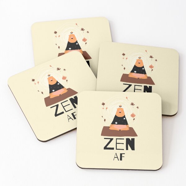 Item preview, Zen AF Bear Funny Yoga Posture Sticker designed and sold by WellspringXflow.