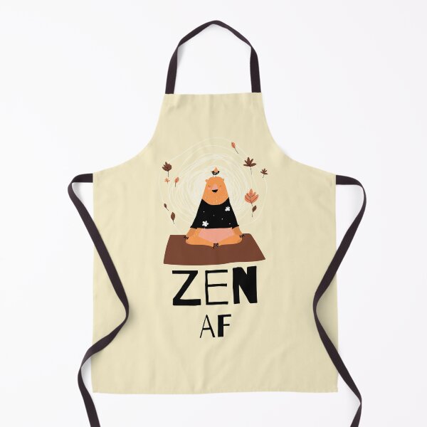 Item preview, Zen AF Bear Funny Yoga Posture Sticker designed and sold by WellspringXflow.