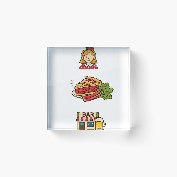 Item preview, Barbara's rhubarb bar emojis designed and sold by Pop, Culture and Stuff.