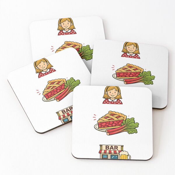 Item preview, Barbara's rhubarb bar emojis designed and sold by Pop, Culture and Stuff.