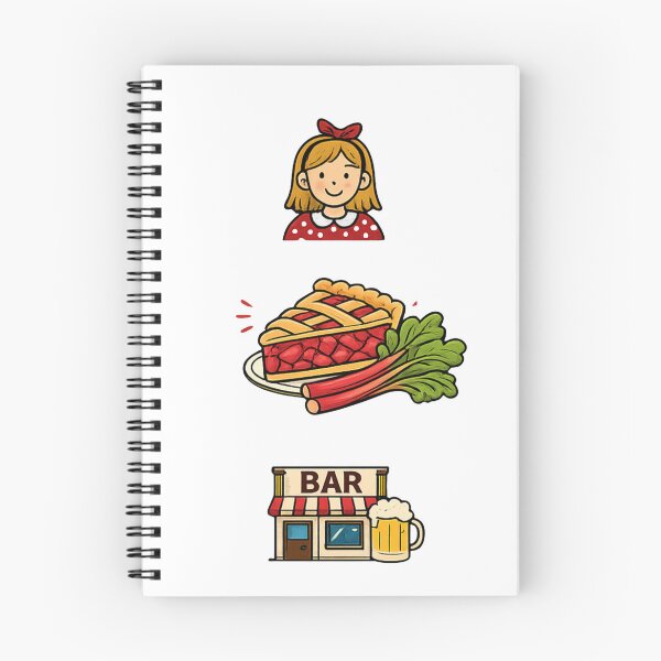 Item preview, Barbara's rhubarb bar emojis designed and sold by Pop, Culture and Stuff.