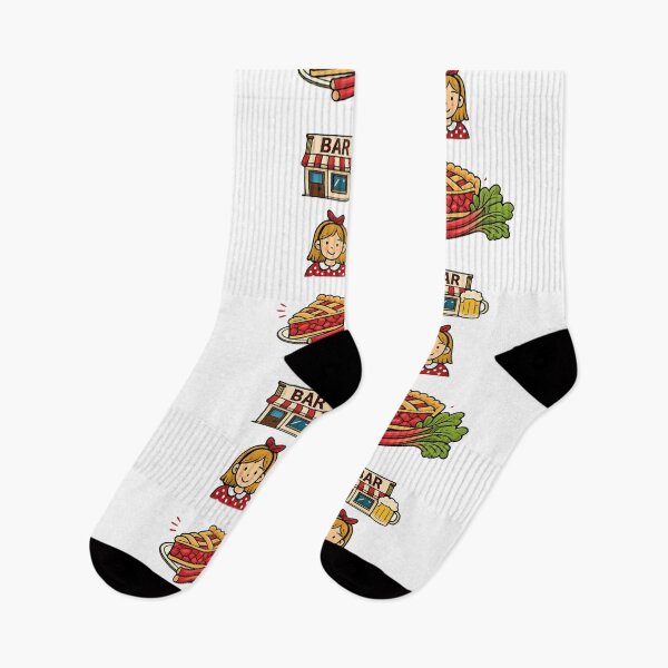 Item preview, Barbara's rhubarb bar emojis designed and sold by Pop, Culture and Stuff.