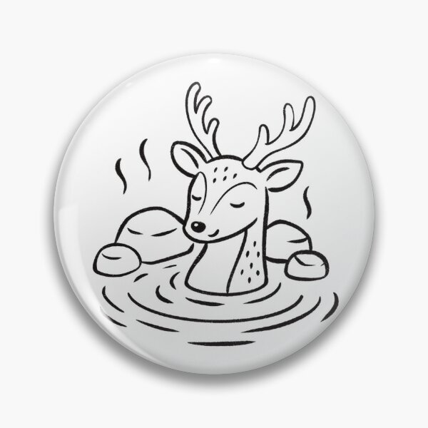 Item preview, Cute Deer in Japanese Onsen designed and sold by Milovidova.