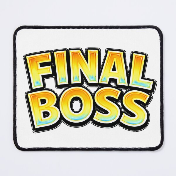 Item preview, FINAL BOSS Funny Gamer Typography designed and sold by Mac Sketches.