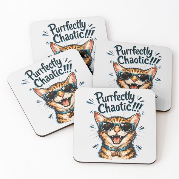 Item preview, Purrfectly Chaotic Funny Cat Graphic Design designed and sold by PrintandJoy.
