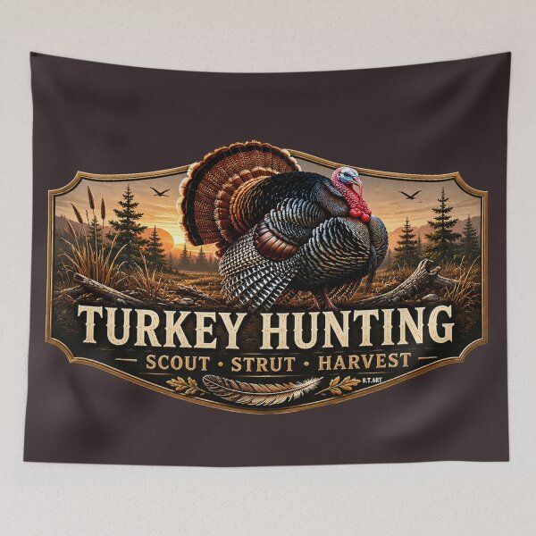 Item preview, Wild Turkey Sunset Hunt Badge designed and sold by TammyHunterArt.