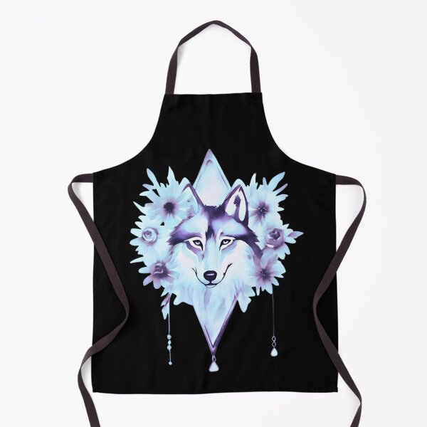 Item preview, Ethereal Cyber Pastel Wolf Diamond Floral Graphic designed and sold by TrinovaCreates.