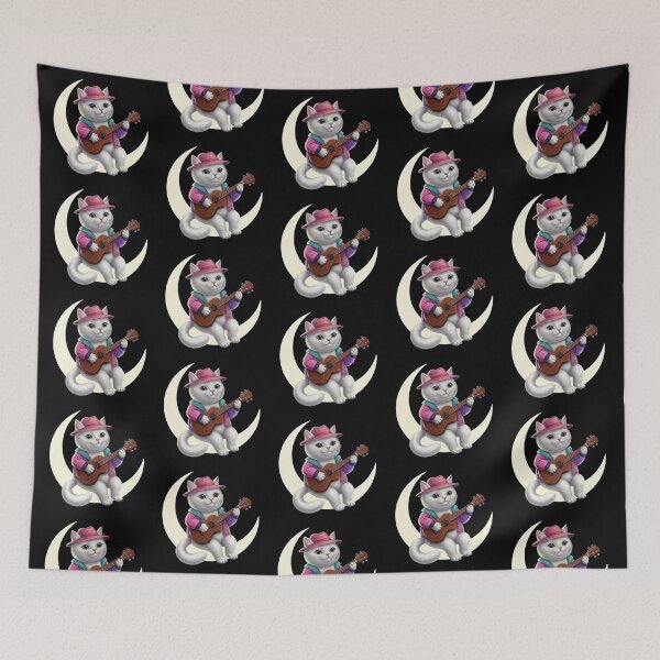 Item preview, Moonlight Melody – Cosmic Cat Design designed and sold by Dogandesighn.