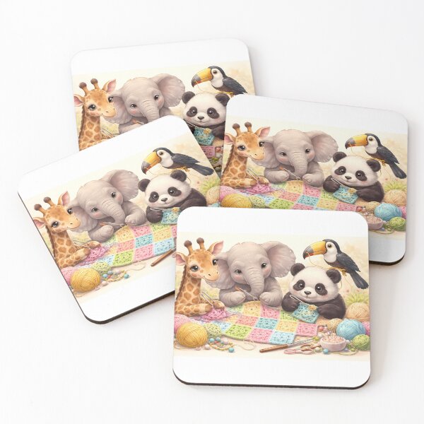 Item preview, Animals Knitting Together designed and sold by cuprum.