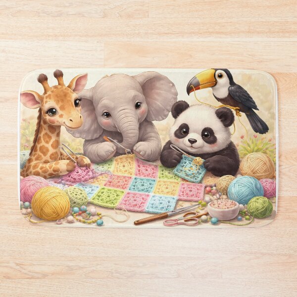 Item preview, Animals Knitting Together designed and sold by cuprum.