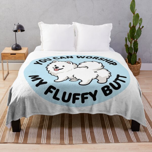 Item preview, You Can Worship My Fluffy Butt Doodle Samoyed Dog Meme designed and sold by DailyStruggleCo.