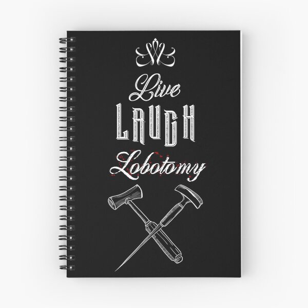 Item preview, Live Laugh LOBOTOMY white designed and sold by Knittyruby.