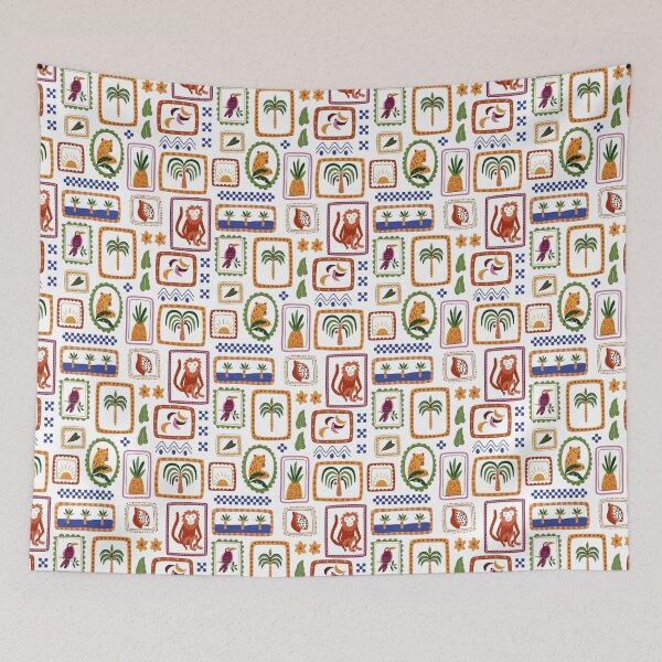 Item preview, Tropical Gallery Pattern - Jungle Frames and Fruit Art designed and sold by Rangmanch.