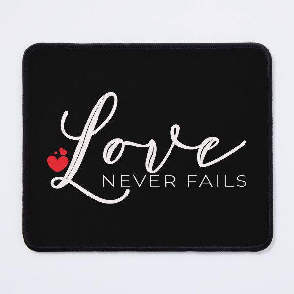 Item preview, Love Never Fails – Christian Quote designed and sold by Verse & Vibes.