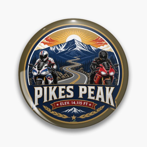Item preview, Pikes Peak Colorado USA Race to the Clouds Motorcycle Sticker T-Shirt 07 designed and sold by OuterShellUK.