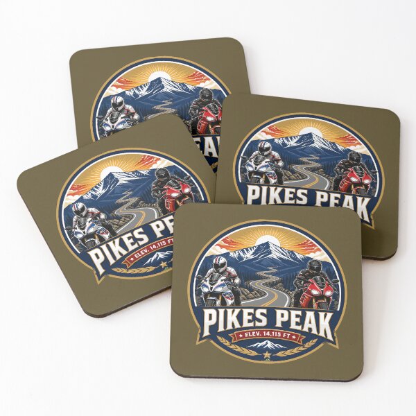 Item preview, Pikes Peak Colorado USA Race to the Clouds Motorcycle Sticker T-Shirt 07 designed and sold by OuterShellUK.