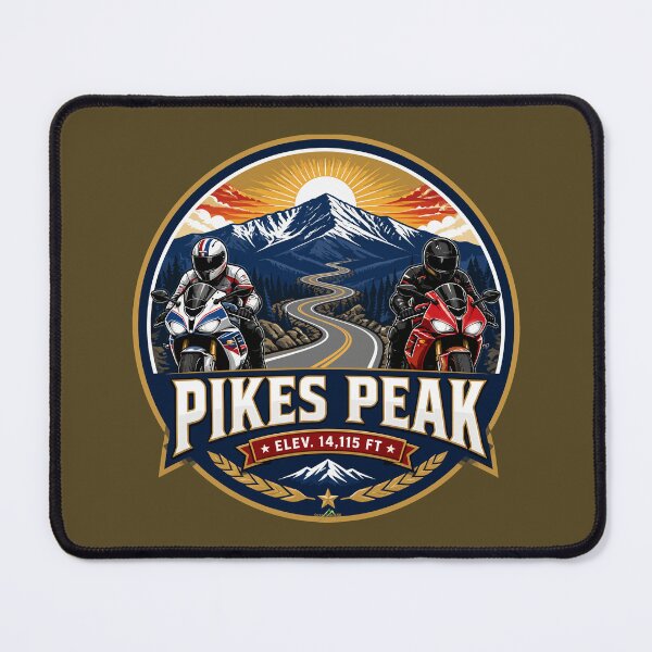 Item preview, Pikes Peak Colorado USA Race to the Clouds Motorcycle Sticker T-Shirt 07 designed and sold by OuterShellUK.