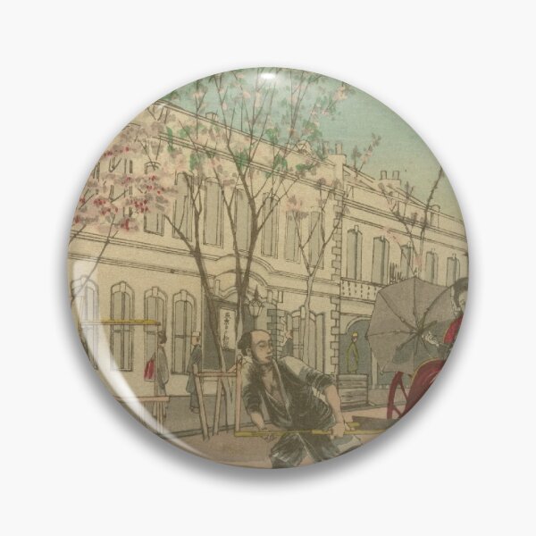 Item preview, Vintage Tokyo Ginza Art: Jinrikisha Rickshaw in the Meiji Era designed and sold by vekotpu.