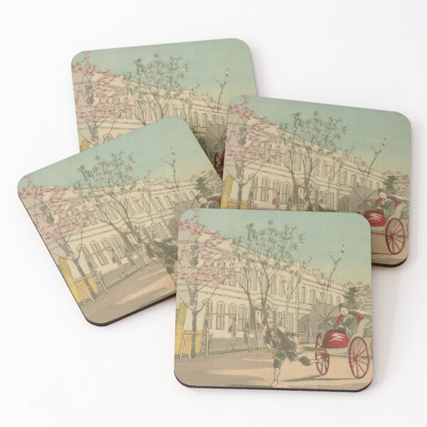 Item preview, Vintage Tokyo Ginza Art: Jinrikisha Rickshaw in the Meiji Era designed and sold by vekotpu.