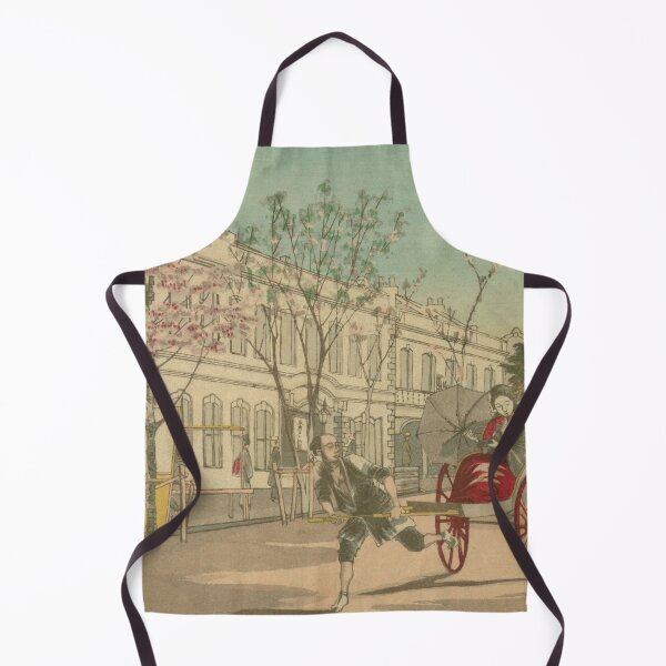 Item preview, Vintage Tokyo Ginza Art: Jinrikisha Rickshaw in the Meiji Era designed and sold by vekotpu.
