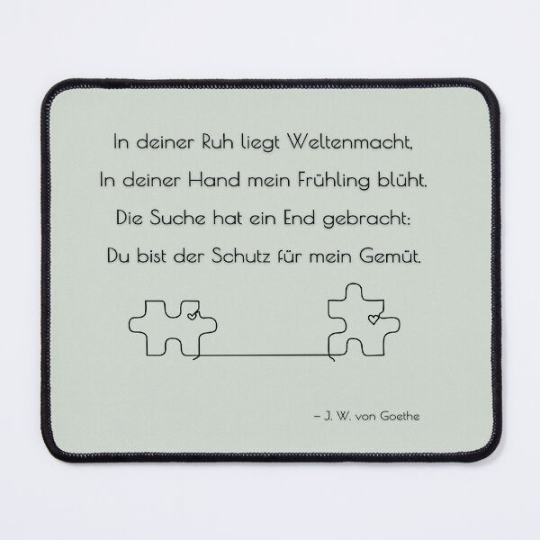 Item preview, Goethe Love Poem – Minimalist Heart Puzzle Line Art Romantic Quote Aesthetic Anniversary Gift Puzzle Art designed and sold by smaragdstudio.