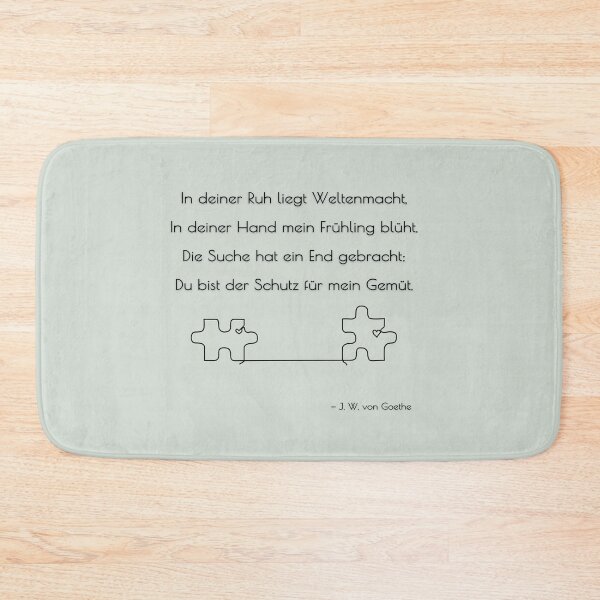 Item preview, Goethe Love Poem – Minimalist Heart Puzzle Line Art Romantic Quote Aesthetic Anniversary Gift Puzzle Art designed and sold by smaragdstudio.
