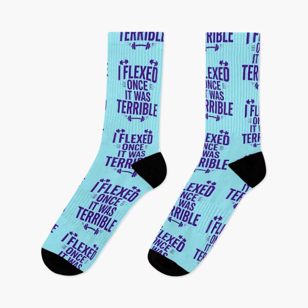 Item preview, I Flexed Once It Was Terrible Funny Gym Meme Quote Minimal Streetwear Fitness Humor Design designed and sold by Im-Ara.