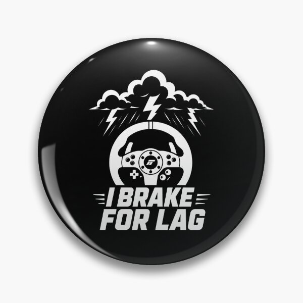 Item preview, I Brake For Lag Funny Sim Racing Steering Wheel Gaming Graphic designed and sold by Fenay Designs.