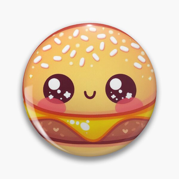 Item preview, Kawaii Cheeseburger Sticker | Chibi Mini Burger with Happy Face designed and sold by PastelPawsArt.