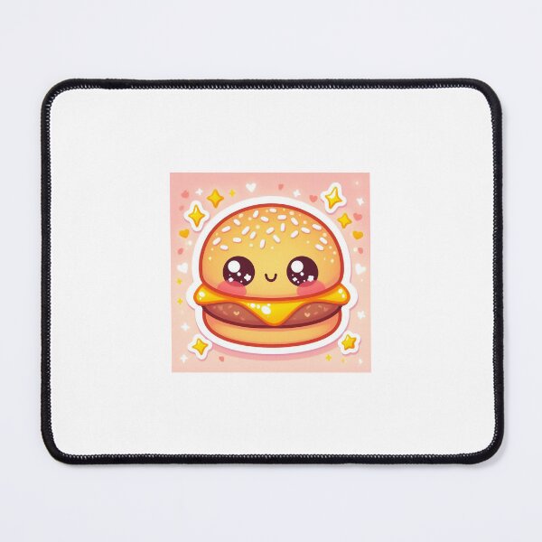 Item preview, Kawaii Cheeseburger Sticker | Chibi Mini Burger with Happy Face designed and sold by PastelPawsArt.
