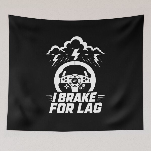 Item preview, I Brake For Lag Funny Sim Racing Steering Wheel Gaming Graphic designed and sold by Fenay Designs.