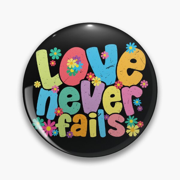 Item preview, Love Never Fails – Colorful Typography designed and sold by Verse & Vibes.