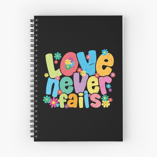 Item preview, Love Never Fails – Colorful Typography designed and sold by Verse & Vibes.