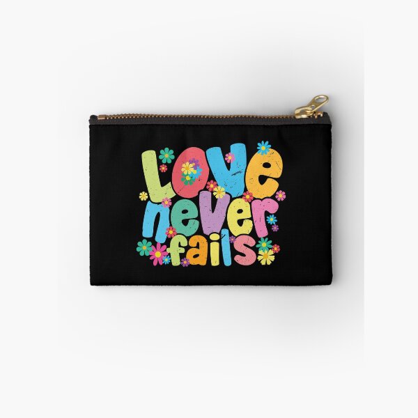 Item preview, Love Never Fails – Colorful Typography designed and sold by Verse & Vibes.
