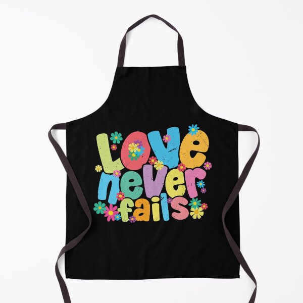 Item preview, Love Never Fails – Colorful Typography designed and sold by Verse & Vibes.