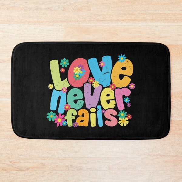 Item preview, Love Never Fails – Colorful Typography designed and sold by Verse & Vibes.