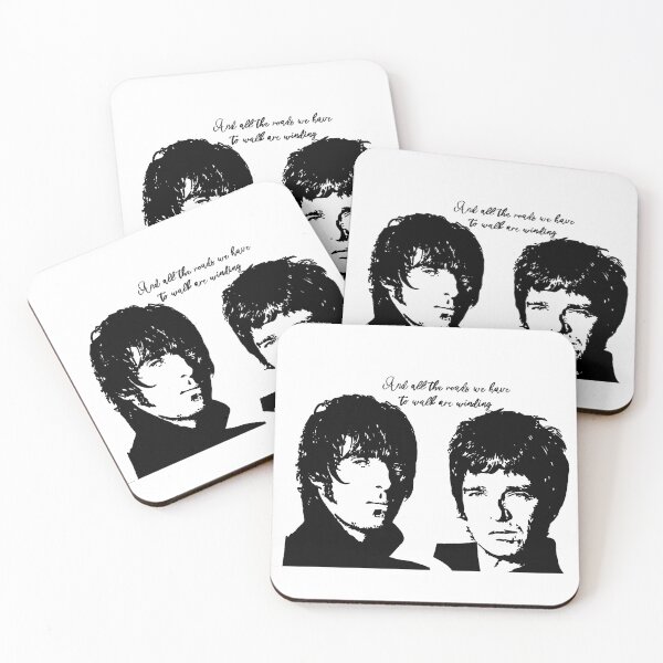 Item preview, Liam & Noel Gallagher — Definitely Maybe — Ink Portrait Print designed and sold by InkIconics.
