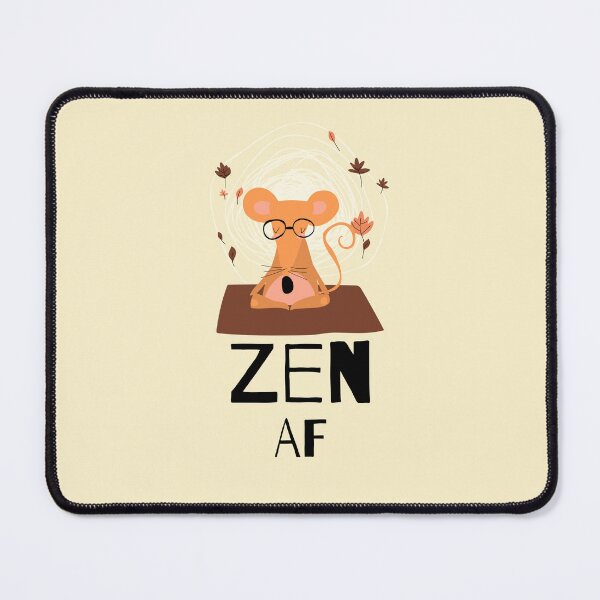 Item preview, Zen AF Mouse Funny Yoga Posture Sticker designed and sold by WellspringXflow.